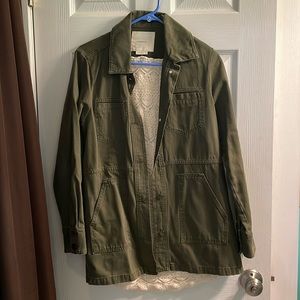 Anthropologie Green denim jacket
